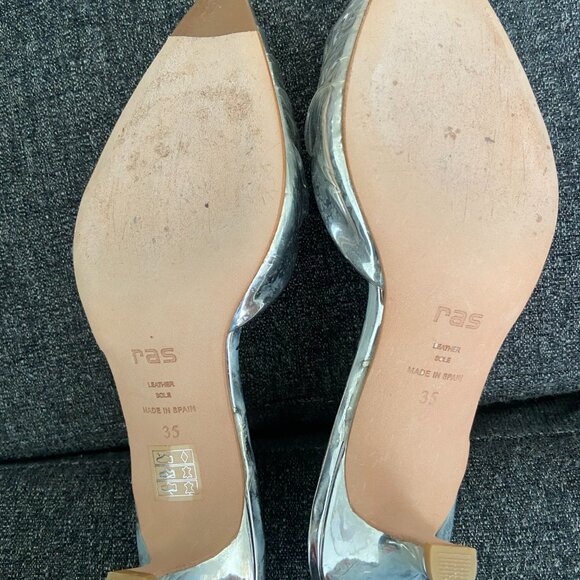 Silver Ras Mule Slides - Picture 3 of 4